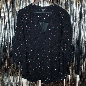 Torrid Black Stars and Moons Tunic